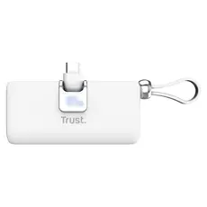 Power Bank Trust Pacto 5000mAh PD Pocket Powerbank 26105, 20W, USB-C, White, 2 image