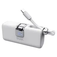 Power Bank Trust Pacto 5000mAh PD Pocket Powerbank 26105, 20W, USB-C, White, 4 image