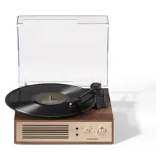 Record Player Crosley Miles CR6045A-WA, 3-Speed, Bluetooth In/Out, Built-in Speakers, Walnut, 2 image