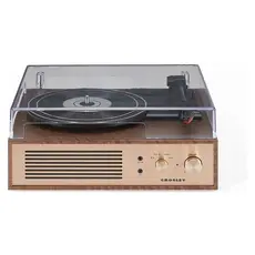 Record Player Crosley Miles CR6045A-WA, 3-Speed, Bluetooth In/Out, Built-in Speakers, Walnut, 3 image