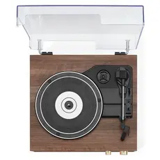 Record Player Crosley Miles CR6045A-WA, 3-Speed, Bluetooth In/Out, Built-in Speakers, Walnut, 6 image