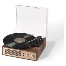 Record Player Crosley Miles CR6045A-WA, 3-Speed, Bluetooth In/Out, Built-in Speakers, Walnut