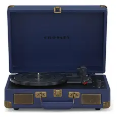 Record Player Crosley Cruiser Plus CR8005F-NV, Bluetooth In/Out, 3 Speeds, Built-in Speakers, Navy