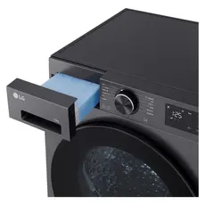 Dryer LG RH10X56VENP.AEBQME3, 10 kg, Heat Pump, Inverter, Wi-Fi, Matte Black, 5 image