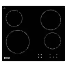 Electric Hob MARAZZI MSBH-HLC60B6(BG), Built-in, Hi-Light, 4 Zones, 6.4 kW, Black Glass