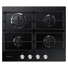 Gas Hob Samsung NA64H3000AK/WT, 4 Burners, 60 cm, Tempered Glass, Cast Iron Grates, Black, 2 image