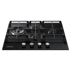 Gas Hob Samsung NA64H3030BK/WT 60 cm, 4 burners, tempered glass, cast iron grates, Black
