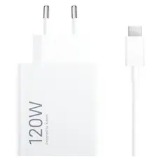 Mobile Charger Xiaomi 120W HyperCharge Combo (Type-A) MDY-14-EE, 120W, USB-A + USB-C Cable, EU, White