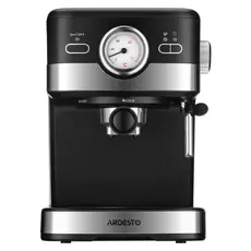 Coffee Maker ARDESTO YCM-E16B, 1100W, 20 bar, 1.5 L, Cappuccino Maker, Black/Silver, 3 image
