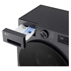 Washing Machine LG F2X5PYNY6.AEBQME3, 8 kg, 1200 rpm, TurboWash 39, AI Wash, Wi-Fi (ThinQ), Black, 5 image
