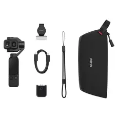 Action Camera DJI Osmo Pocket 4P Standard Combo, 1" CMOS + 60mm Med-Tele, 4K/240fps, 3-Axis Gimbal, 103GB, Classic Black, 3 image