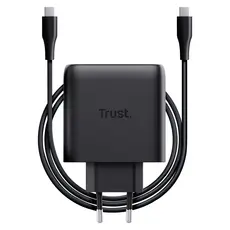 Charger Trust Maxo 65W GaN (26067), 3x USB-C + 1x USB-A, with 2 m cable, Black, 6 image