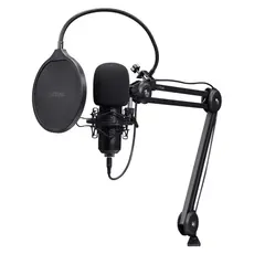 Microphone Trust GXT 270 Emita II+ 25770, USB Streaming Microphone with Adjustable Arm, Cardioid, Black