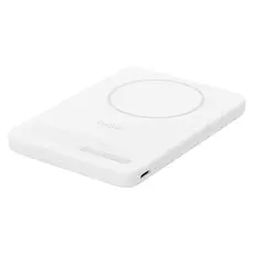 Power Bank Belkin BoostCharge Slim Magnetic Wireless Qi2 15W 5000mAh With Stand BPD011HQWH White, 3 image
