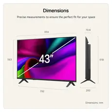 TV LG 43NU900B6LA.AMCN, 43" 4K UHD Smart TV, webOS 26, α7 AI Gen9, 60Hz, 3 image