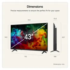 TV LG 43QNED70B6C.AMCN, 43" 4K QNED MiniLED Smart TV, 60Hz, α7 AI Gen9, webOS 26, 3 image