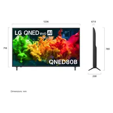 TV LG 55QNED80B6B.AMCN, 55" 4K QNED MiniLED Smart TV, 60Hz, α7 AI Gen9, webOS 26, 3 image