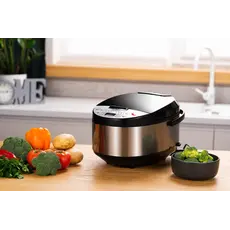 Ardesto multicooker, 860W, bowl-5l, electronic control, recipes book, iron/plastic, silver-black