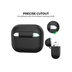 Silicone Case For AirPods 3 - Black, 3 image