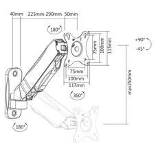 Monitor bracket Stell Monitor mount single Monitor mount single SOS 1810, 5 image