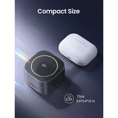 Wireless Charger UGREEN W702 (35316) MagFlow Qi2, 25W, Magnetic Foldable Charging Station, Dark Gray, 3 image