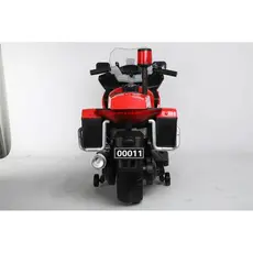 Child's electric motorcycle 011-RED with rubber tires/leather seat, 3 image