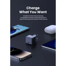 UGREEN X503 (35041) NExode Air Mobile Charger, 30W, Type-C, GaNInfinity Fast Charger, Grey, 2 image