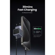 UGREEN X503 (35041) NExode Air Mobile Charger, 30W, Type-C, GaNInfinity Fast Charger, Grey, 7 image