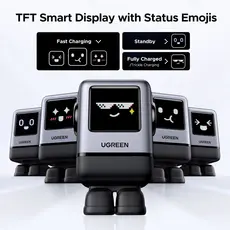 UGREEN X688 (45515B) Nexode Uno RobotGaN Mobile Charger, 100W, USB, Type-C, Phone Charger, Grey, 13 image