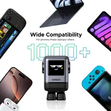 UGREEN X688 (45515B) Nexode Uno RobotGaN Mobile Charger, 100W, USB, Type-C, Phone Charger, Grey, 7 image