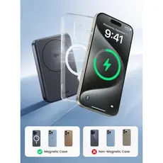 UGREEN PB761 Portable Charger (45763), 10000mAh, Magnetic Wireless Power Bank, Black, 13 image