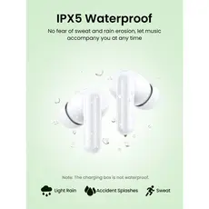 Headphones UGREEN WS207 (45110) HiTune P3, Earbuds, Wireless, Bluetooth, IPX5, White, 4 image