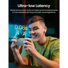 Headphones UGREEN WS207 (45110) HiTune P3, Earbuds, Wireless, Bluetooth, IPX5, White, 8 image
