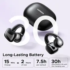 Earphones UGREEN WS209 (45785) HiTune S3, Earbuds, Wireless, Bluetooth, IPX5, Black, 9 image