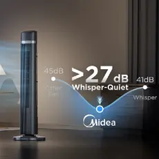 Fan Midea FZ10-18TRB, 45W, Fan, Black, 3 image