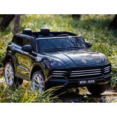 Child's electric car Porsche WN-608-BLACK, with leather seat