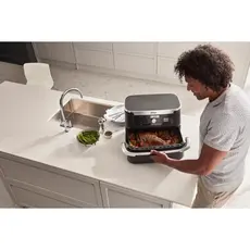 Ninja AF500EU, 2470W, 10.4L, Air Fryer, Black/Silver, 4 image
