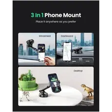 UGREEN LP200 (60990B) mobile phone holder, Gravity Phone Holder With Suction Cup, Black, 6 image