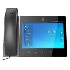 IP phone Grandstream GXV3480 desktop video phone, 8" 1280x800 capacitive touch screen IPS LCD, 16 lines with up to 16 SIP accounts, tiltable 2 mega-pixel CMOS