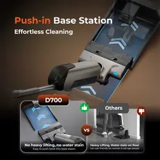 Vacuum cleaner Uwant D700, 20,000Pa, 700ML, Wet And Dry Vacuum Cleaner With D-Shaped Rolling Brush, Grey, 6 image