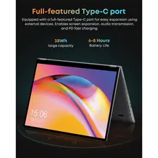Laptop Chuwi FreeBook N150, 13.4", Intel N150, 16GB, 512GB SSD, Integrated, W11H, Grey, 10 image