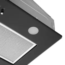 Integrated hood Ardesto, 52cm, 700m3h, glass, 2x1W LED, button, black, 5 image