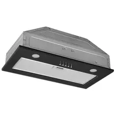 Integrated hood Ardesto, 52cm, 700m3h, glass, 2x1W LED, button, black, 2 image