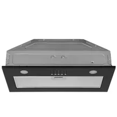 Integrated hood Ardesto, 52cm, 700m3h, glass, 2x1W LED, button, black
