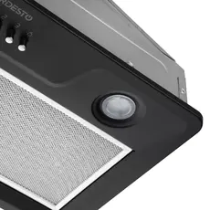Ardesto Hood integrated, 52cm, 700m3h, metal, 2x1W LED, button, black, 4 image