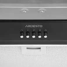 Ardesto Hood integrated, 52cm, 700m3h, metal, 2x1W LED, button, black, 5 image