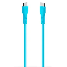 TTEC USB-C - USB-C 60W PD/QC FAST CHARGING/DATA CABLE, 120CM, NEON BLUE, 2 image