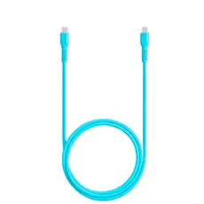 TTEC USB-C - USB-C 60W PD/QC FAST CHARGING/DATA CABLE, 120CM, NEON BLUE