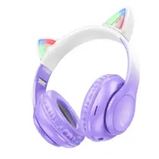 Hoco W42 Cat ears BT headphones purple grape