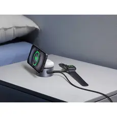 UGREEN W712 (65148) Magflow Qi2.2, 15W, 3in1 Wireless Charger, Grey, 6 image